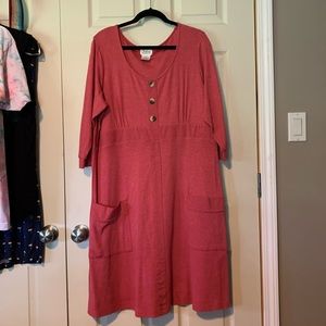 Chelsea Studio coral pink dress with pockets